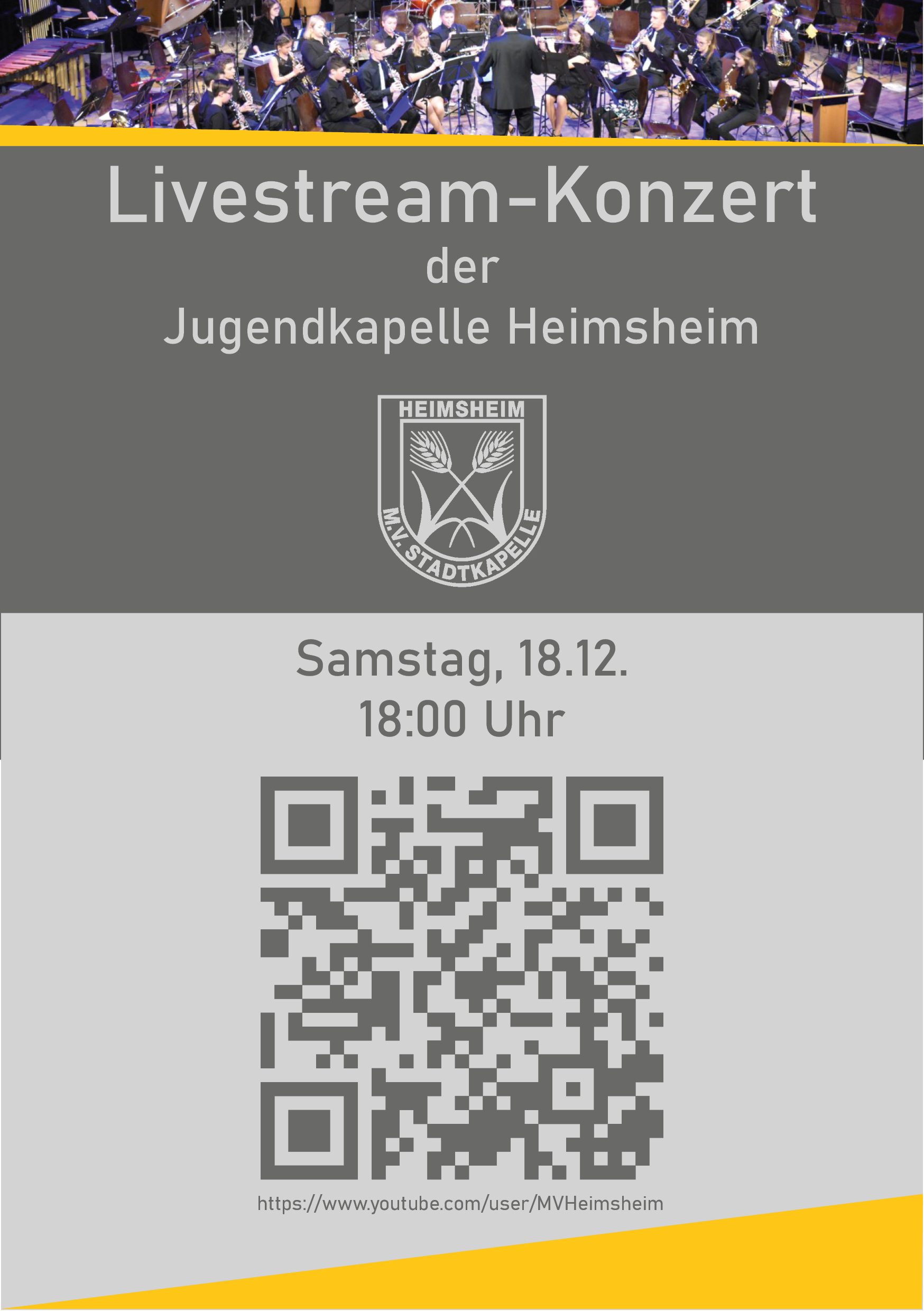 Read more about the article 1. Livestream-Konzert der Jugendkapelle