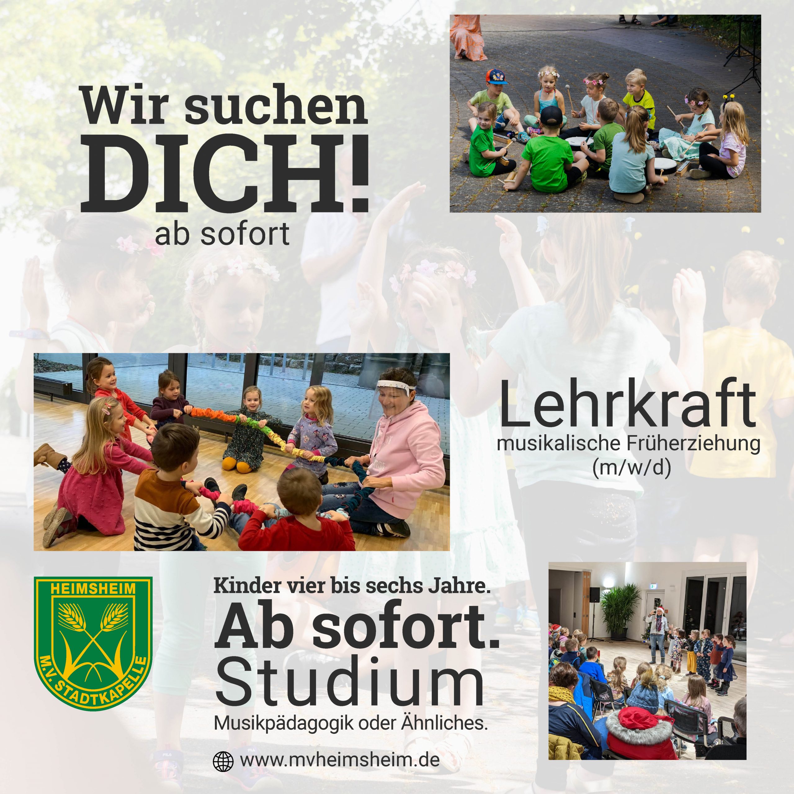 Read more about the article Wir suchen: Lehrkraft (m/w/d) für den Bereich musikalische Früherziehung