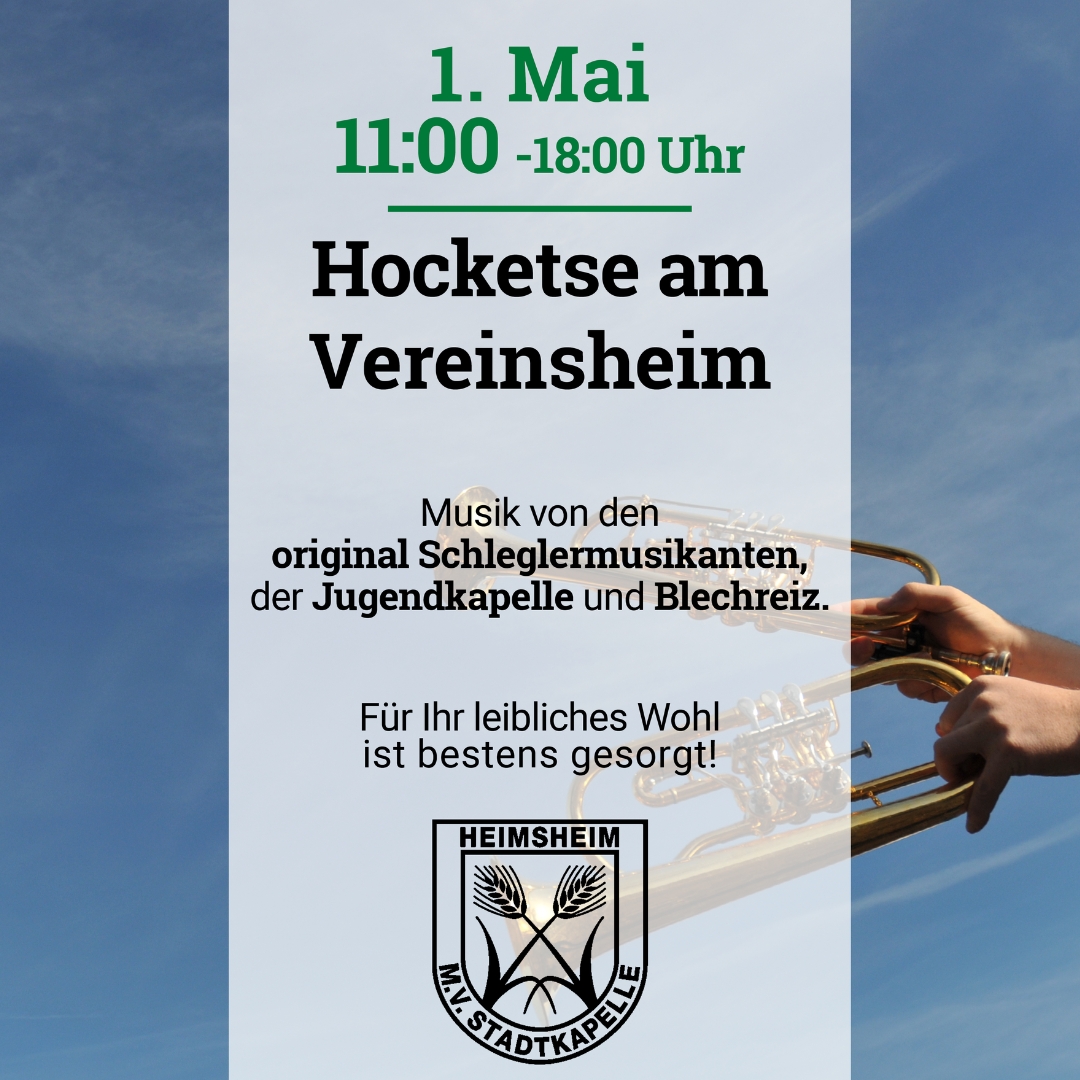 Mehr über den Artikel erfahren Einladung zur Hocketse am 1. Mai