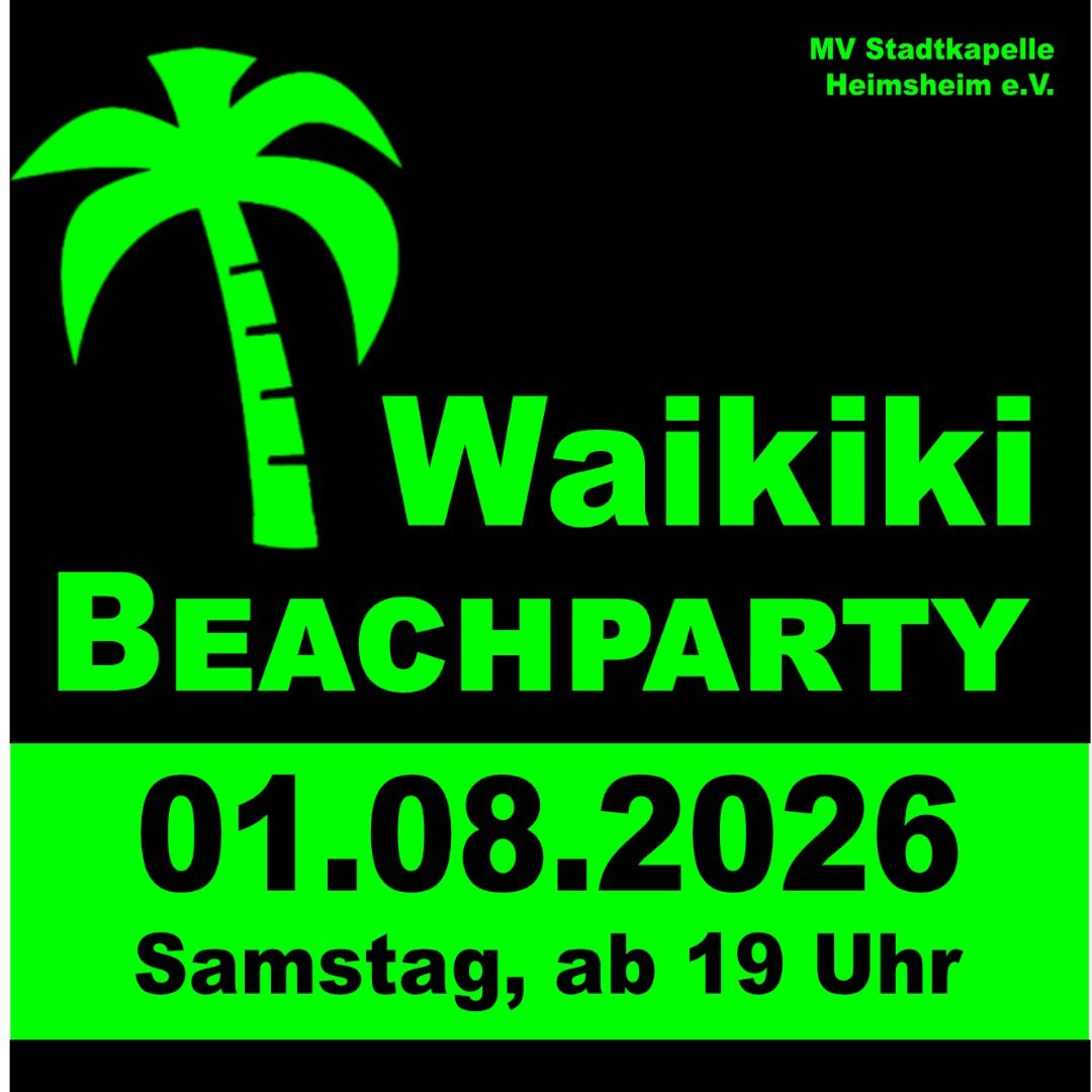 Mehr über den Artikel erfahren Einladung WAIKIKI Beachparty 2026